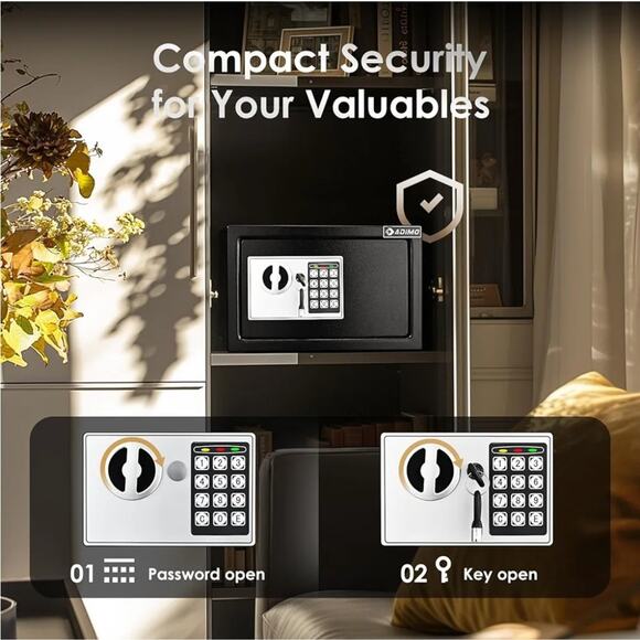 Fire Resistant Money Safe Box for Home with Fireproof Bag Cash Hidden, Security - Picture 2 of 5